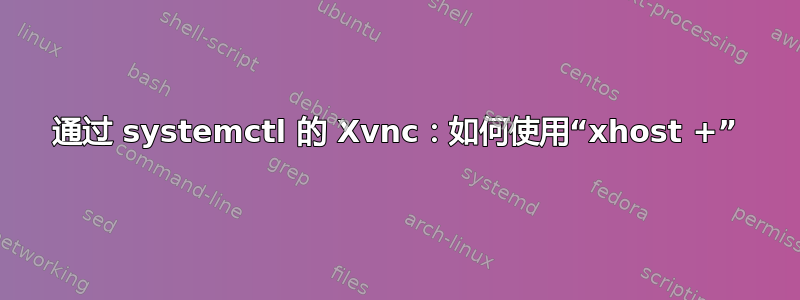 通过 systemctl 的 Xvnc：如何使用“xhost +”