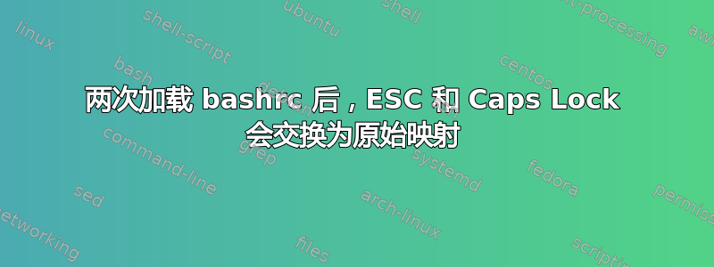 两次加载 bashrc 后，ESC 和 Caps Lock 会交换为原始映射