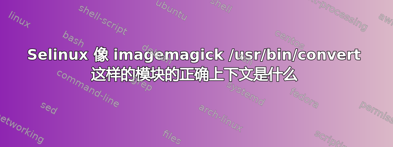 Selinux 像 imagemagick /usr/bin/convert 这样的模块的正确上下文是什么