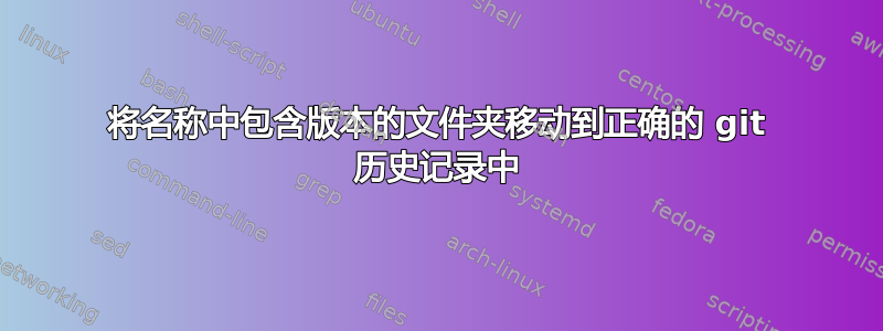 将名称中包含版本的文件夹移动到正确的 git 历史记录中