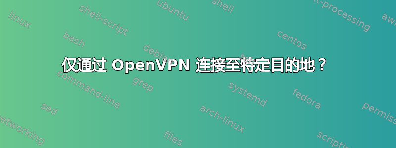 仅通过 OpenVPN 连接至特定目的地？