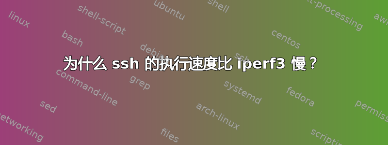 为什么 ssh 的执行速度比 iperf3 慢？