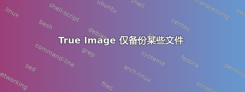 True Image 仅备份某些文件