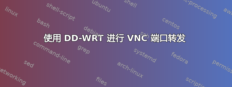 使用 DD-WRT 进行 VNC 端口转发