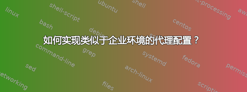 如何实现类似于企业环境的代理配置？