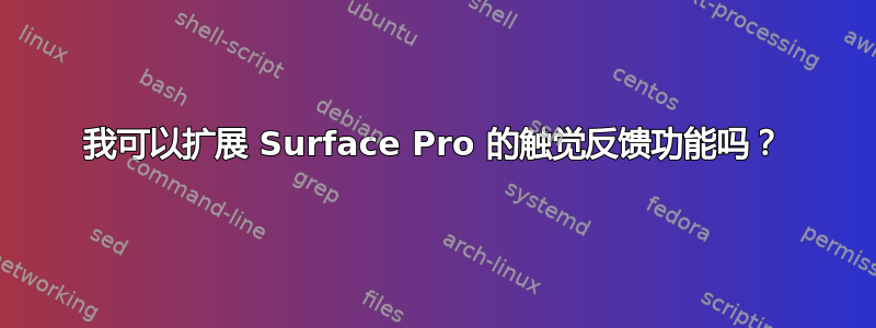 我可以扩展 Surface Pro 的触觉反馈功能吗？