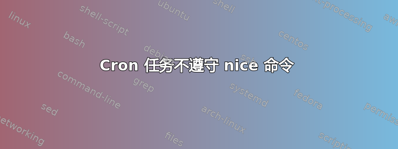 Cron 任务不遵守 nice 命令