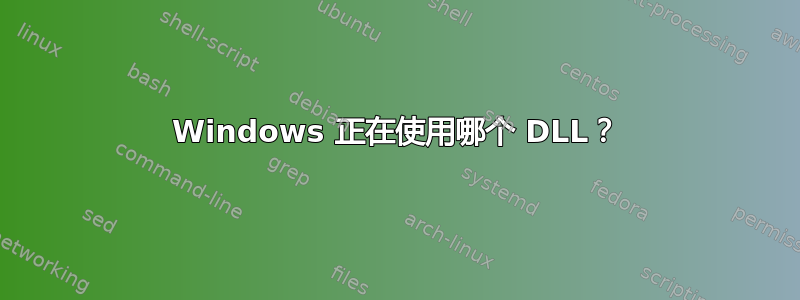 Windows 正在使用哪个 DLL？