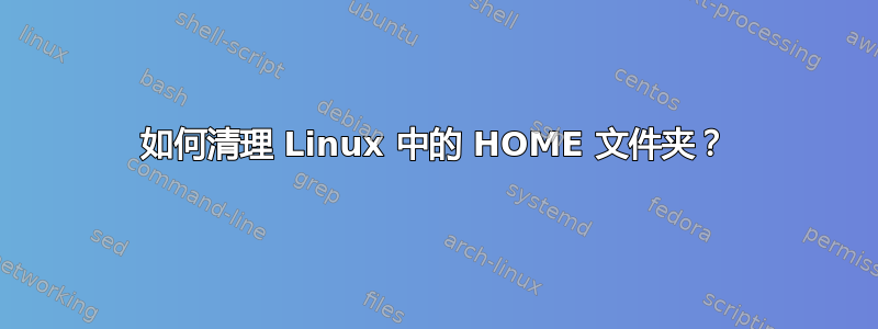 如何清理 Linux 中的 HOME 文件夹？