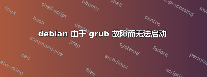 debian 由于 grub 故障而无法启动