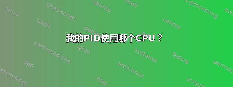 我的PID使用哪个CPU？