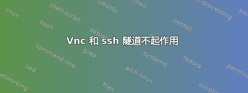 Vnc 和 ssh 隧道不起作用