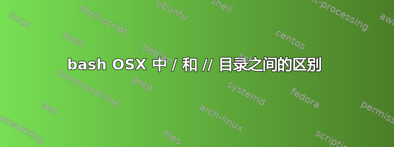 bash OSX 中 / 和 // 目录之间的区别