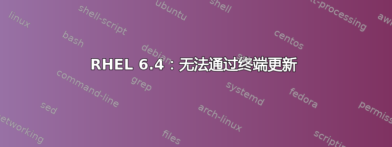 RHEL 6.4：无法通过终端更新