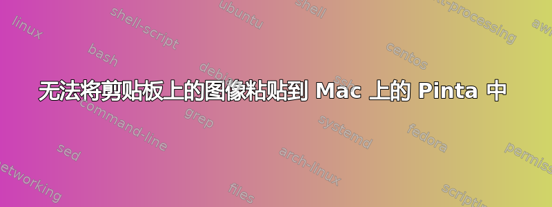 无法将剪贴板上的图像粘贴到 Mac 上的 Pinta 中