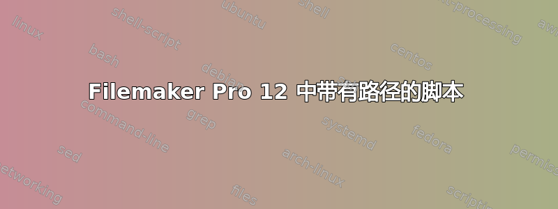 Filemaker Pro 12 中带有路径的脚本