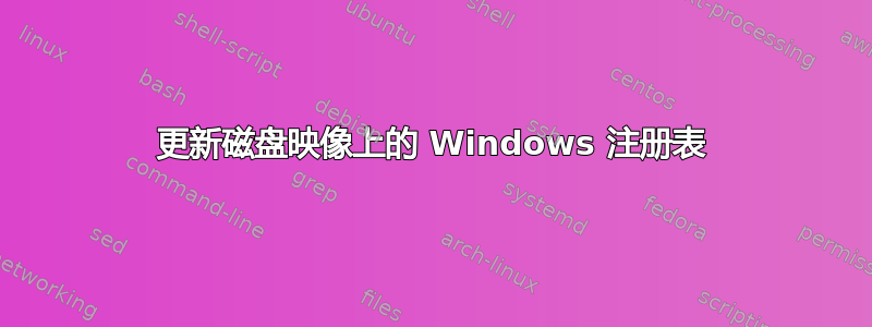 更新磁盘映像上的 Windows 注册表