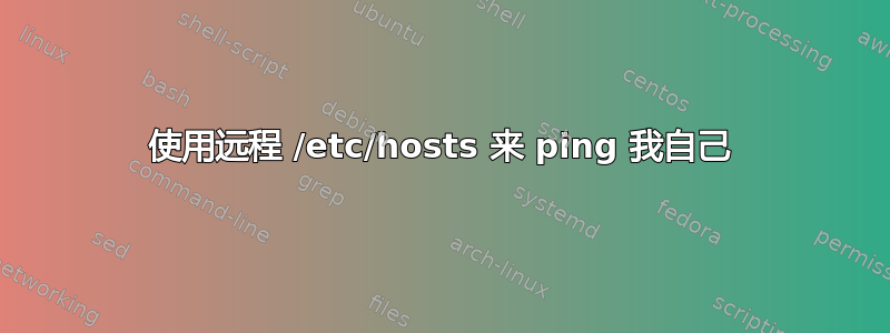 使用远程 /etc/hosts 来 ping 我自己