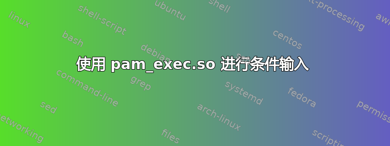 使用 pam_exec.so 进行条件输入