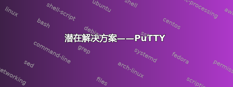 潜在解决方案——PuTTY