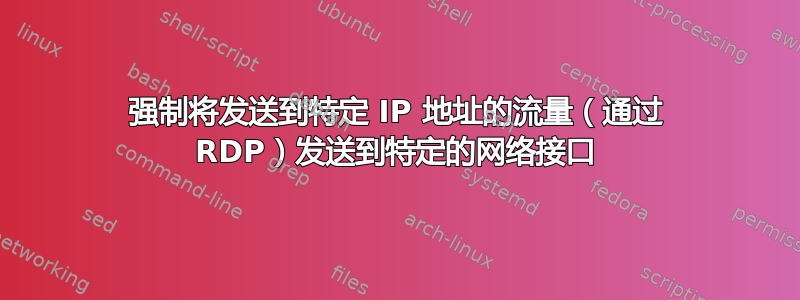 强制将发送到特定 IP 地址的流量（通过 RDP）发送到特定的网络接口