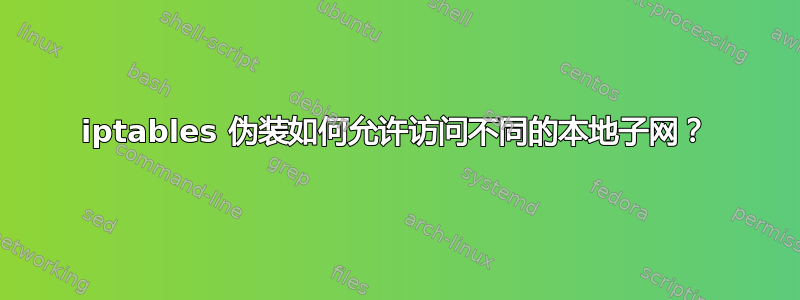 iptables 伪装如何允许访问不同的本地子网？