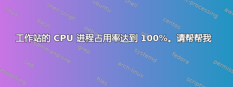 工作站的 CPU 进程占用率达到 100%。请帮帮我 