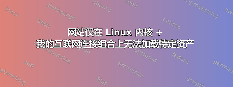 网站仅在 Linux 内核 + 我的互联网连接组合上无法加载特定资产