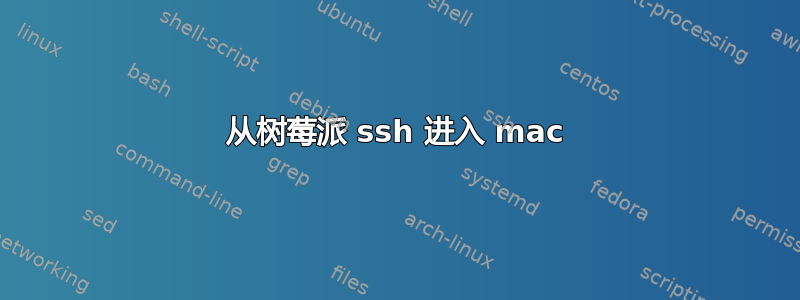 从树莓派 ssh 进入 mac