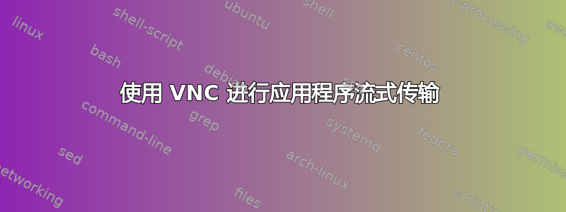 使用 VNC 进行应用程序流式传输