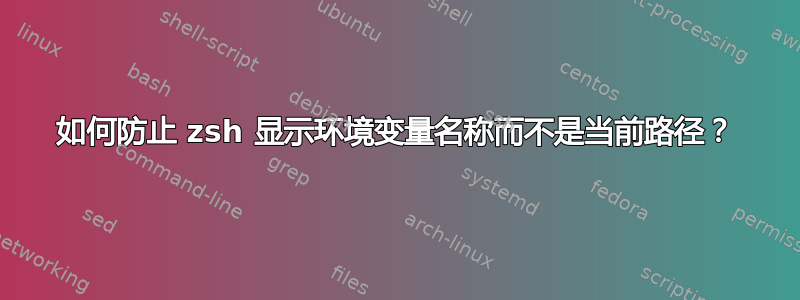 如何防止 zsh 显示环境变量名称而不是当前路径？