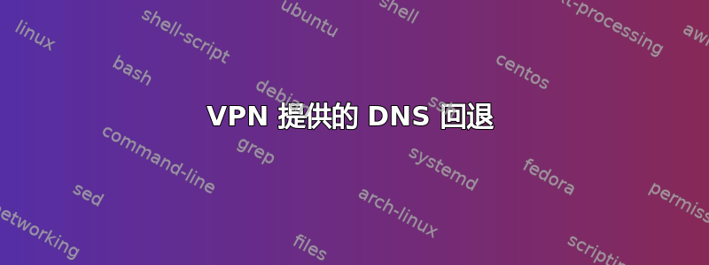 VPN 提供的 DNS 回退