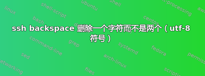 ssh backspace 删除一个字符而不是两个（utf-8 符号）