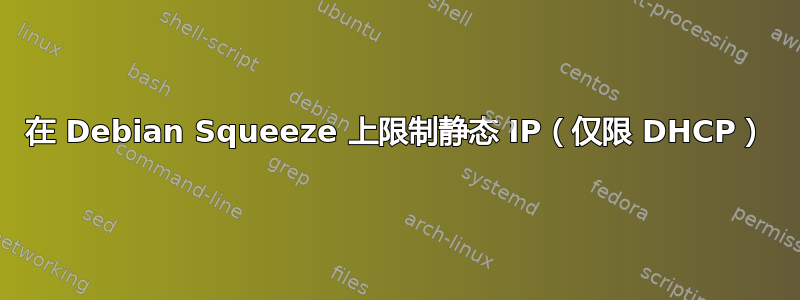 在 Debian Squeeze 上限制静态 IP（仅限 DHCP）