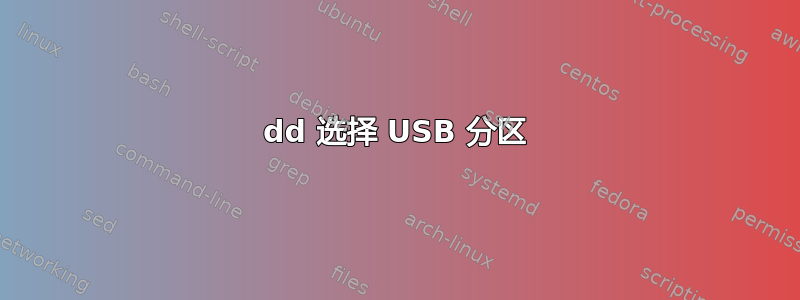 dd 选择 USB 分区