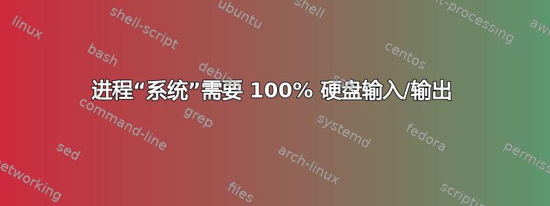 进程“系统”需要 100% 硬盘输入/输出