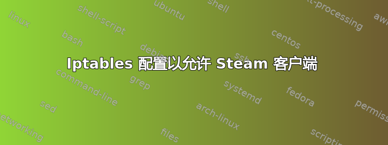 Iptables 配置以允许 Steam 客户端