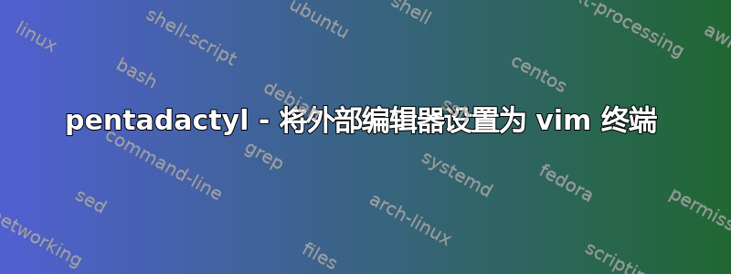 pentadactyl - 将外部编辑器设置为 vim 终端