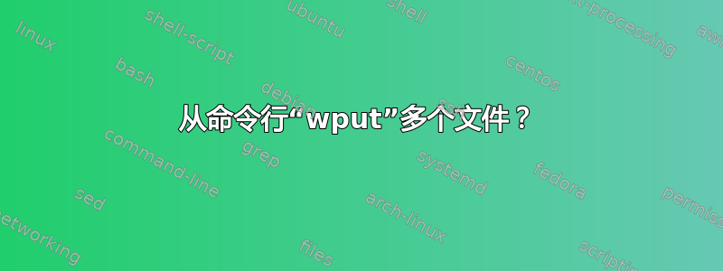 从命令行“wput”多个文件？