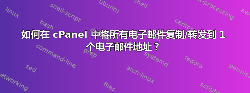 如何在 cPanel 中将所有电子邮件复制/转发到 1 个电子邮件地址？