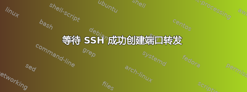 等待 SSH 成功创建端口转发