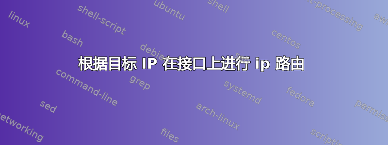 根据目标 IP 在接口上进行 ip 路由