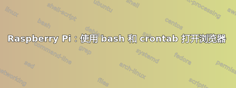 Raspberry Pi：使用 bash 和 crontab 打开浏览器