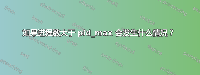 如果进程数大于 pid_max 会发生什么情况？