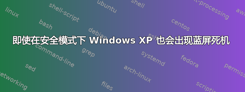 即使在安全模式下 Windows XP 也会出现蓝屏死机