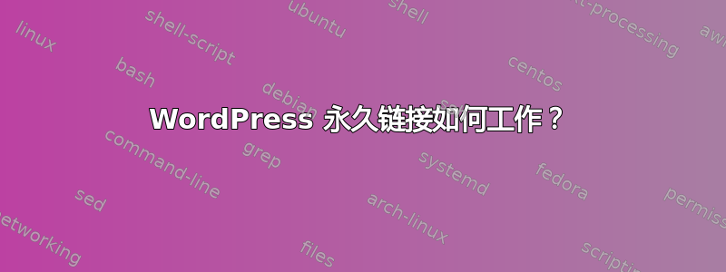 WordPress 永久链接如何工作？