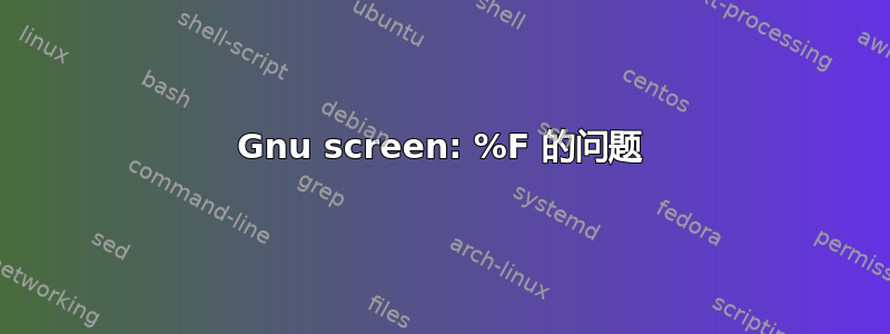 Gnu screen: %F 的问题