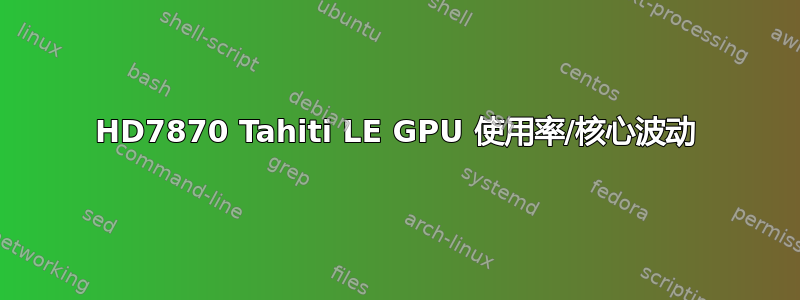 HD7870 Tahiti LE GPU 使用率/核心波动