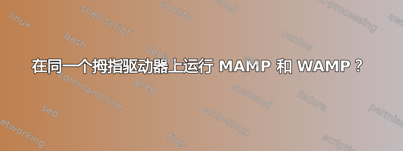 在同一个拇指驱动器上运行 MAMP 和 WAMP？