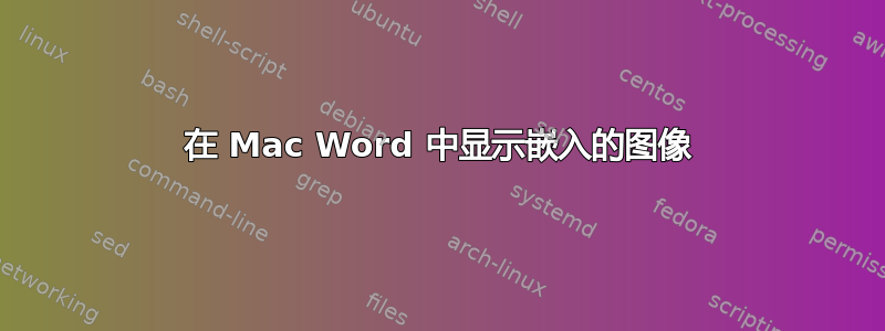 在 Mac Word 中显示嵌入的图像